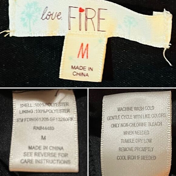 Love FIRE Pleated Wide Arm Shift Dress Mediterranean Stain Glass Print Multi M - Picture 10 of 10